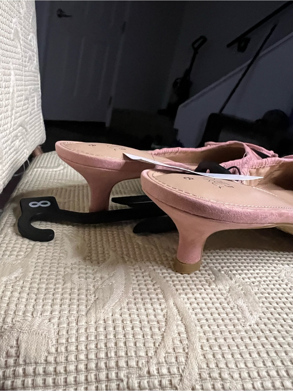Time and Tru Pink Bow Kitten Heel Mule Shoes NWT | Pointed Toe | Size US 8 UK 6 - Picture 3 of 16